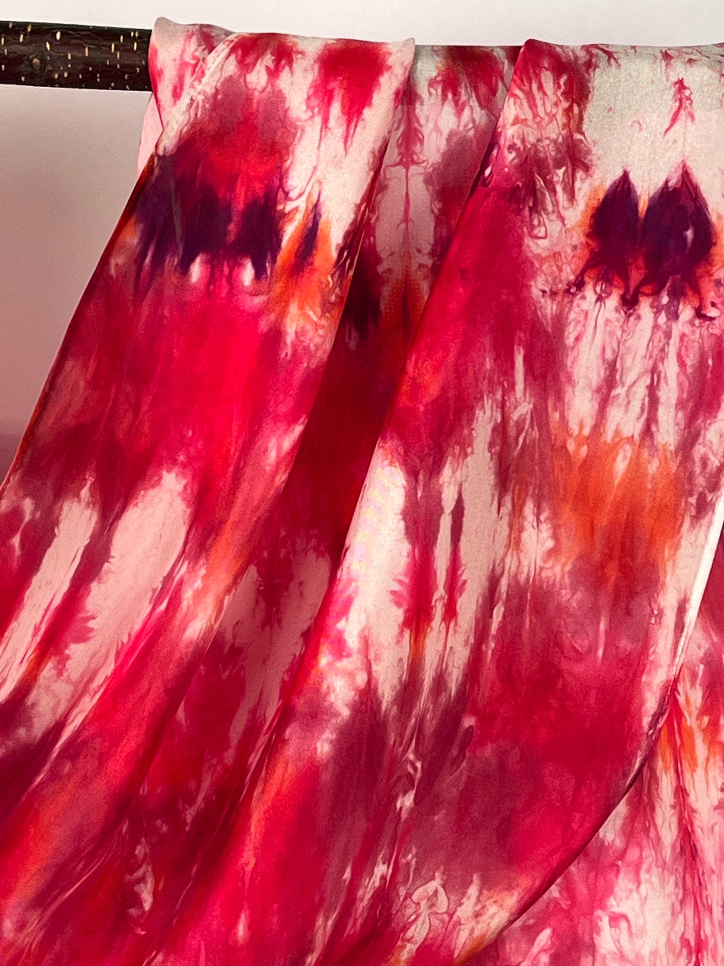 “Summer Sunset" - Hand-dyed Silk Scarf - $110