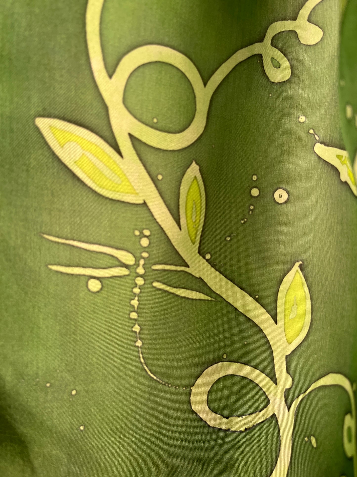 “Just Vines" - Hand-dyed Silk Scarf - $125