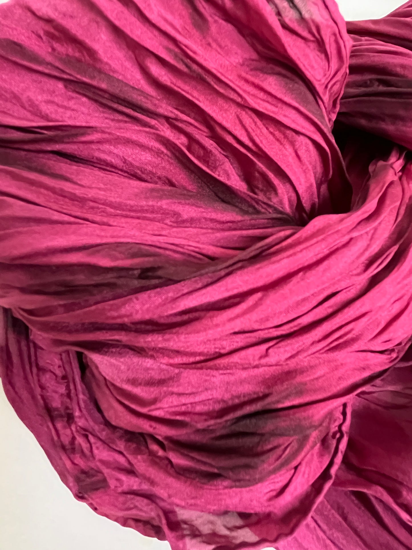 The “Activity Scarf” Dark Rose - hand-dyed silk scarf - $125