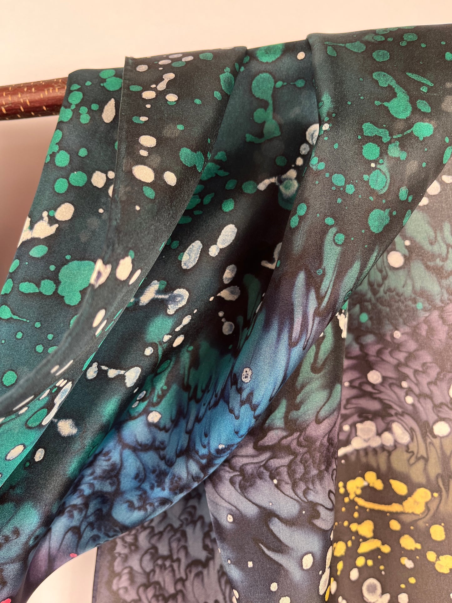 “Four Nebulas” - Hand-dyed Silk Scarf - $125