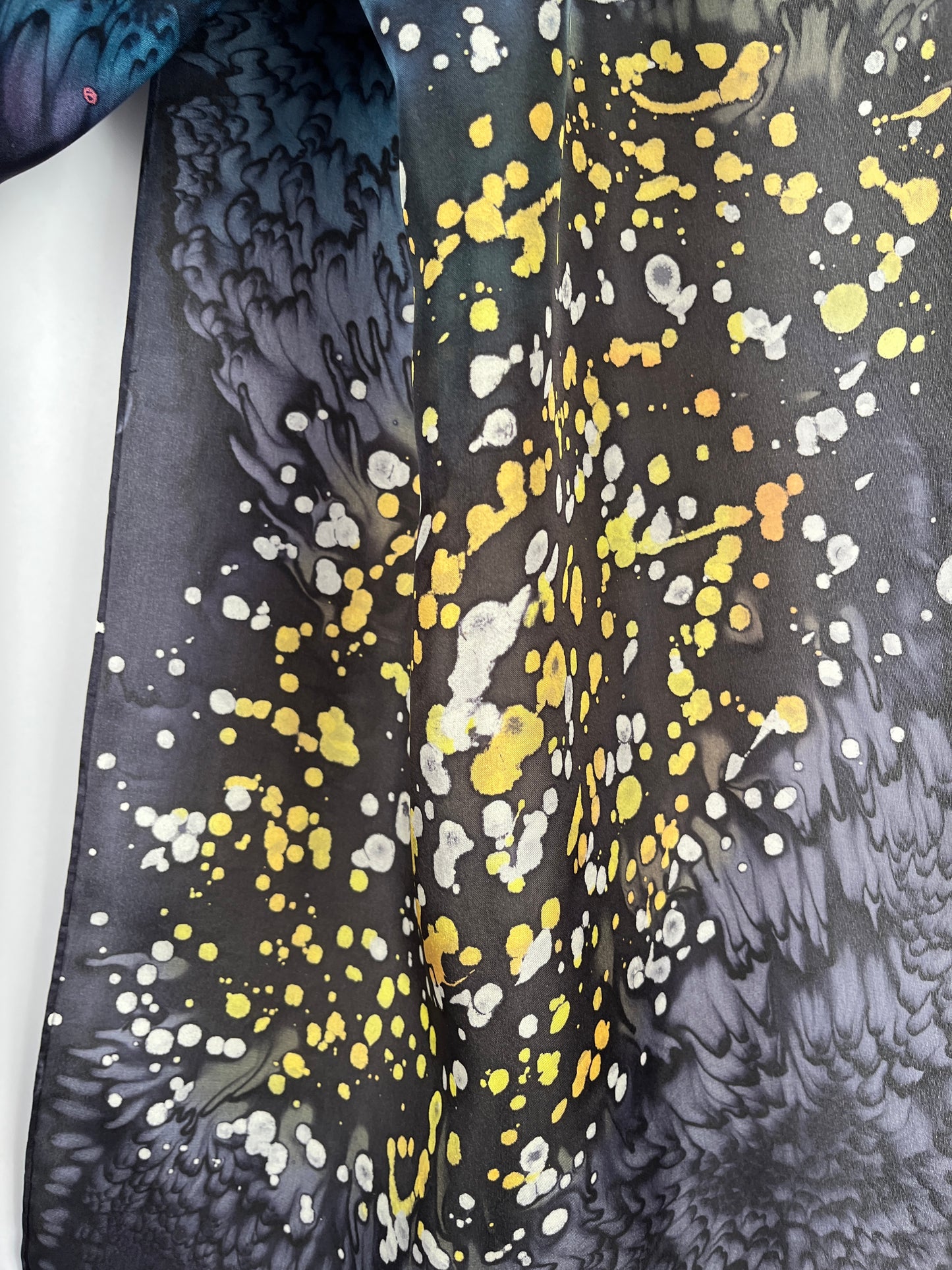 “Four Nebulas” - Hand-dyed Silk Scarf - $125