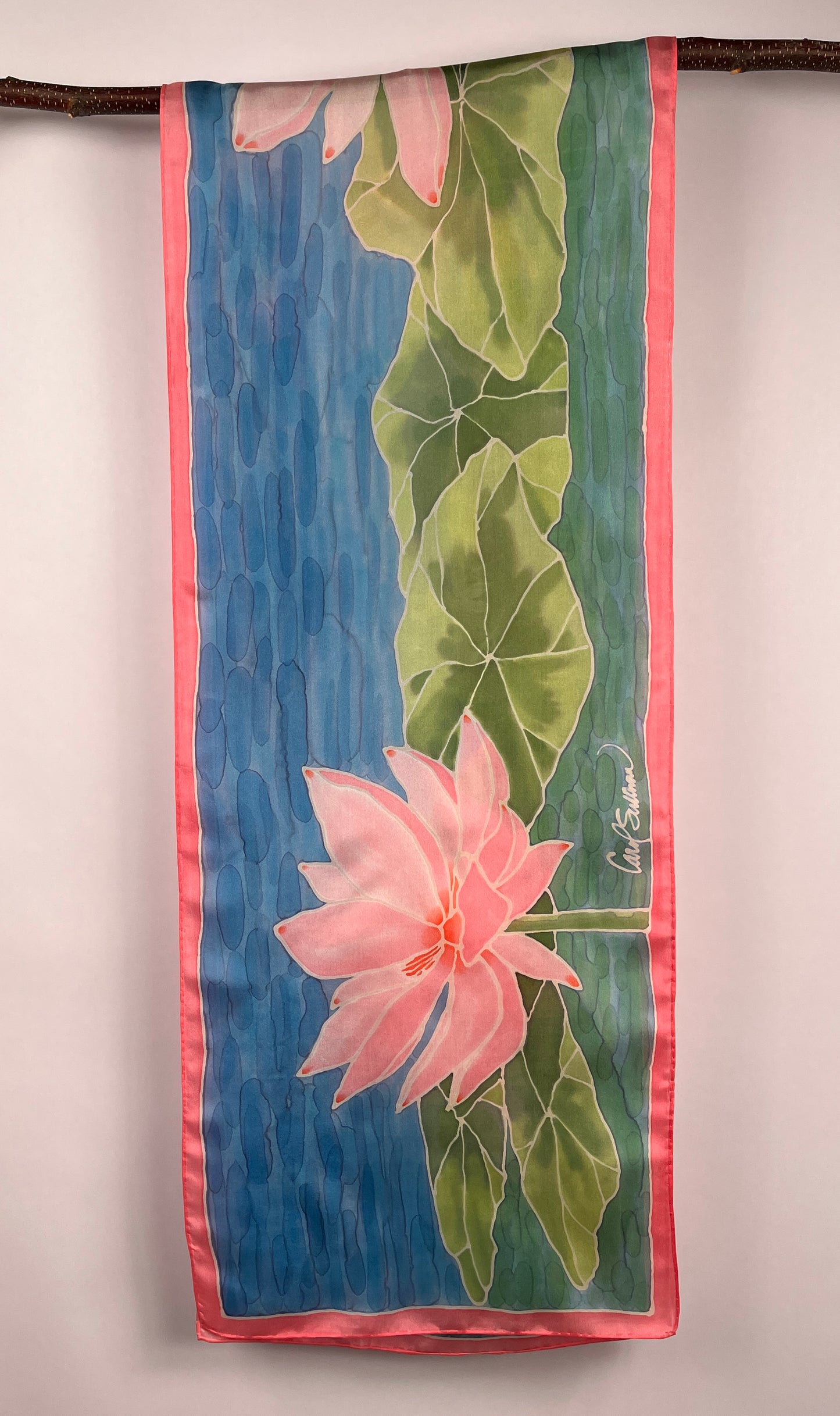 “Water Lily Triad”- Scarf - $150