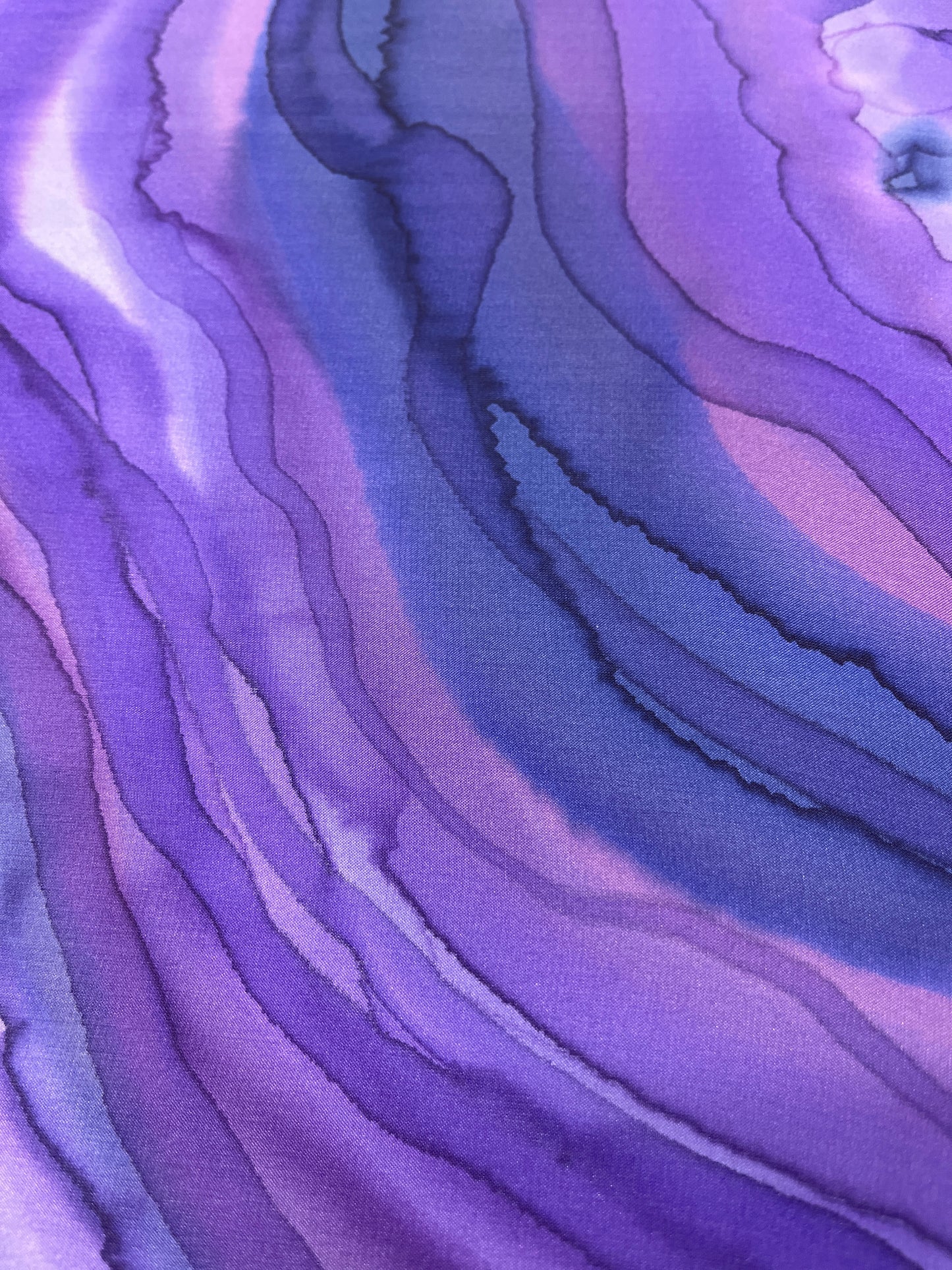 “Amethyst Geode" - Hand-dyed Silk Scarf - $130