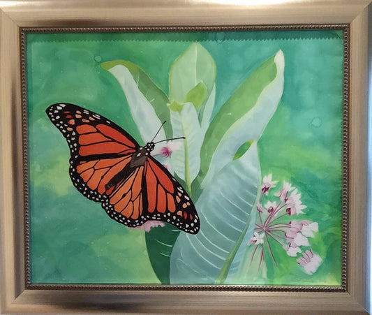 "Monarchs Rule" - Painting on Silk - $1125