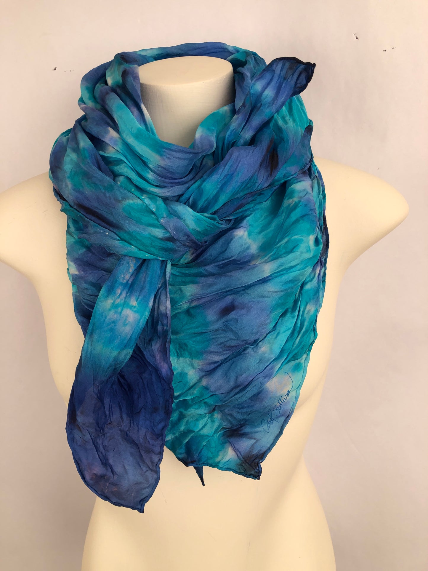 The “Activity Scarf” - hand-dyed silk scarf - $125