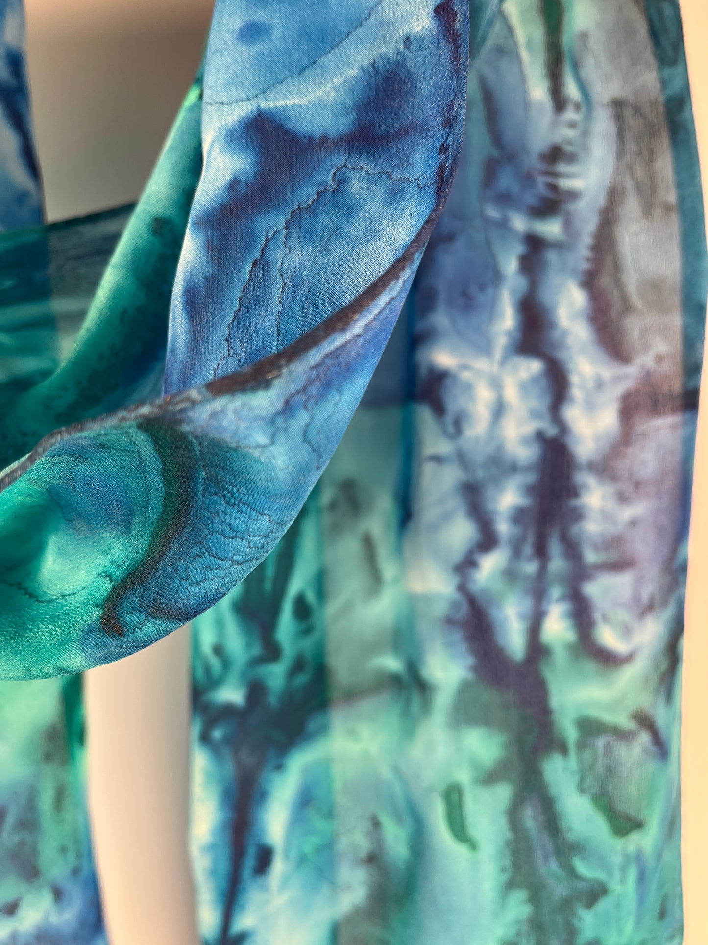 Age of Aquarius - Hand-dyed Silk Scarf - $95