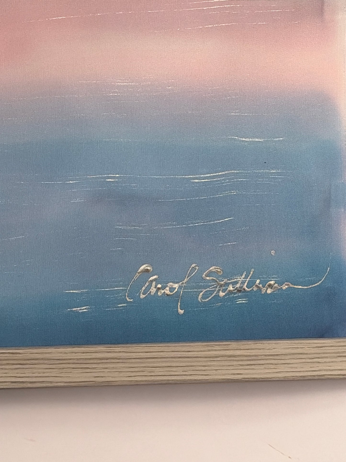 "Summer Mountain Moonrise” - Hand-dyed Silk Wall Hanging  - $350