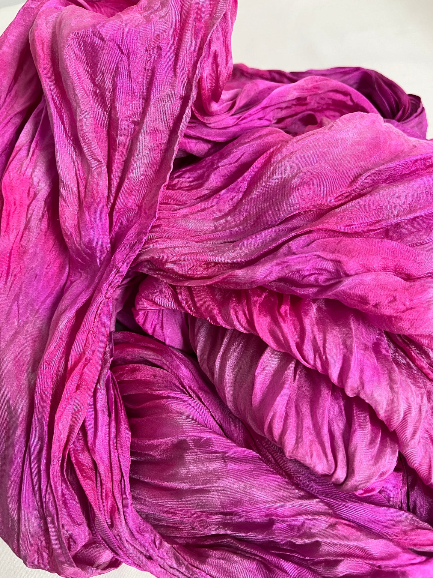 The “Activity Scarf” Pink - hand-dyed silk scarf - $125