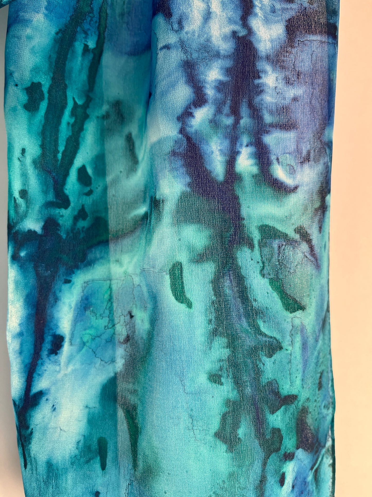 Age of Aquarius - Hand-dyed Silk Scarf - $95