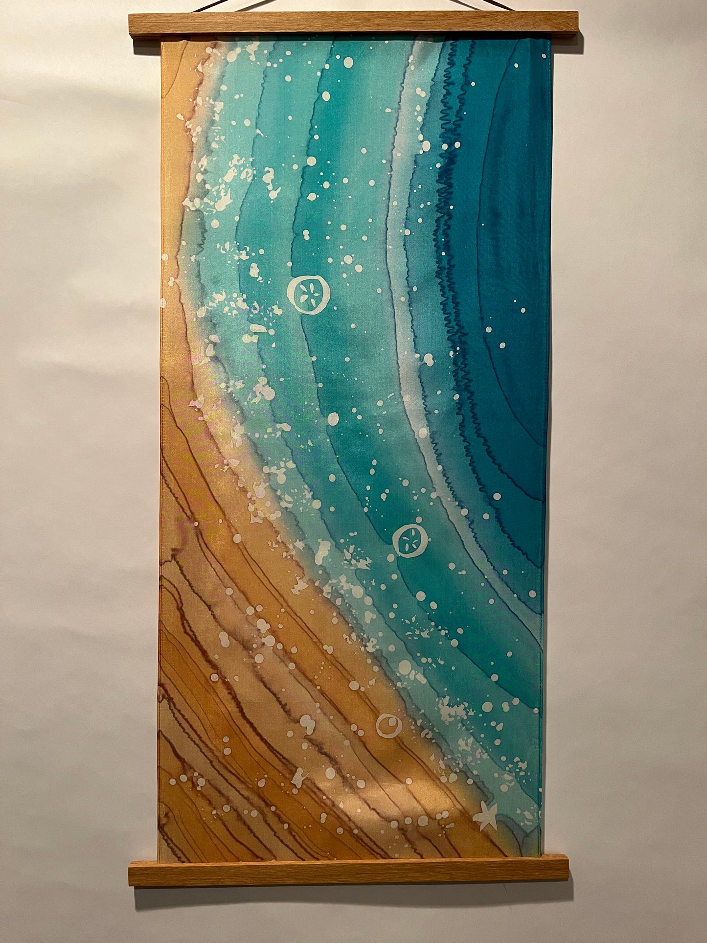 “Surf Zone I" - Silk Wall Hanging - $150