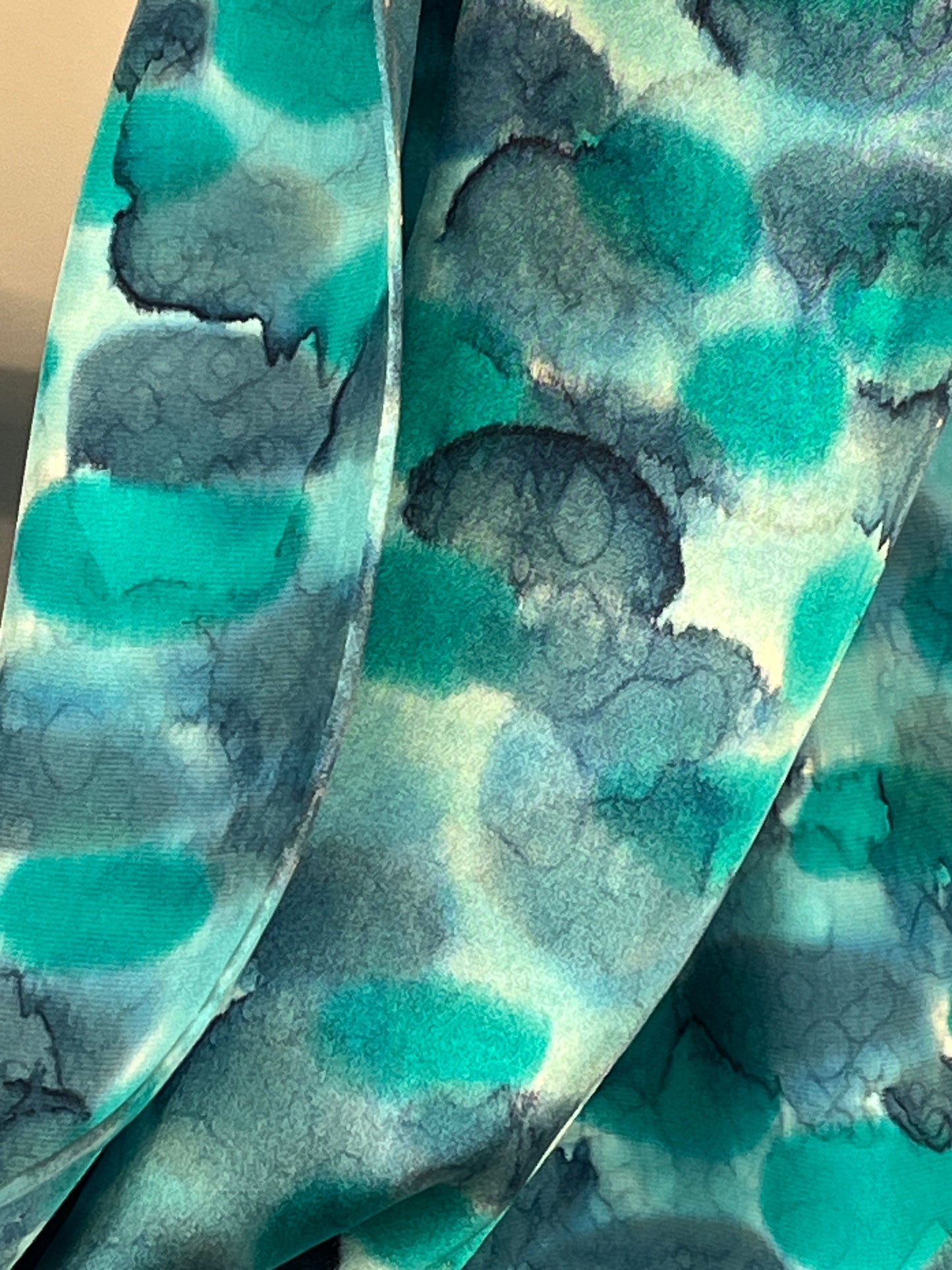 "Fanta-Sea" - Hand-dyed Silk Scarf - $90