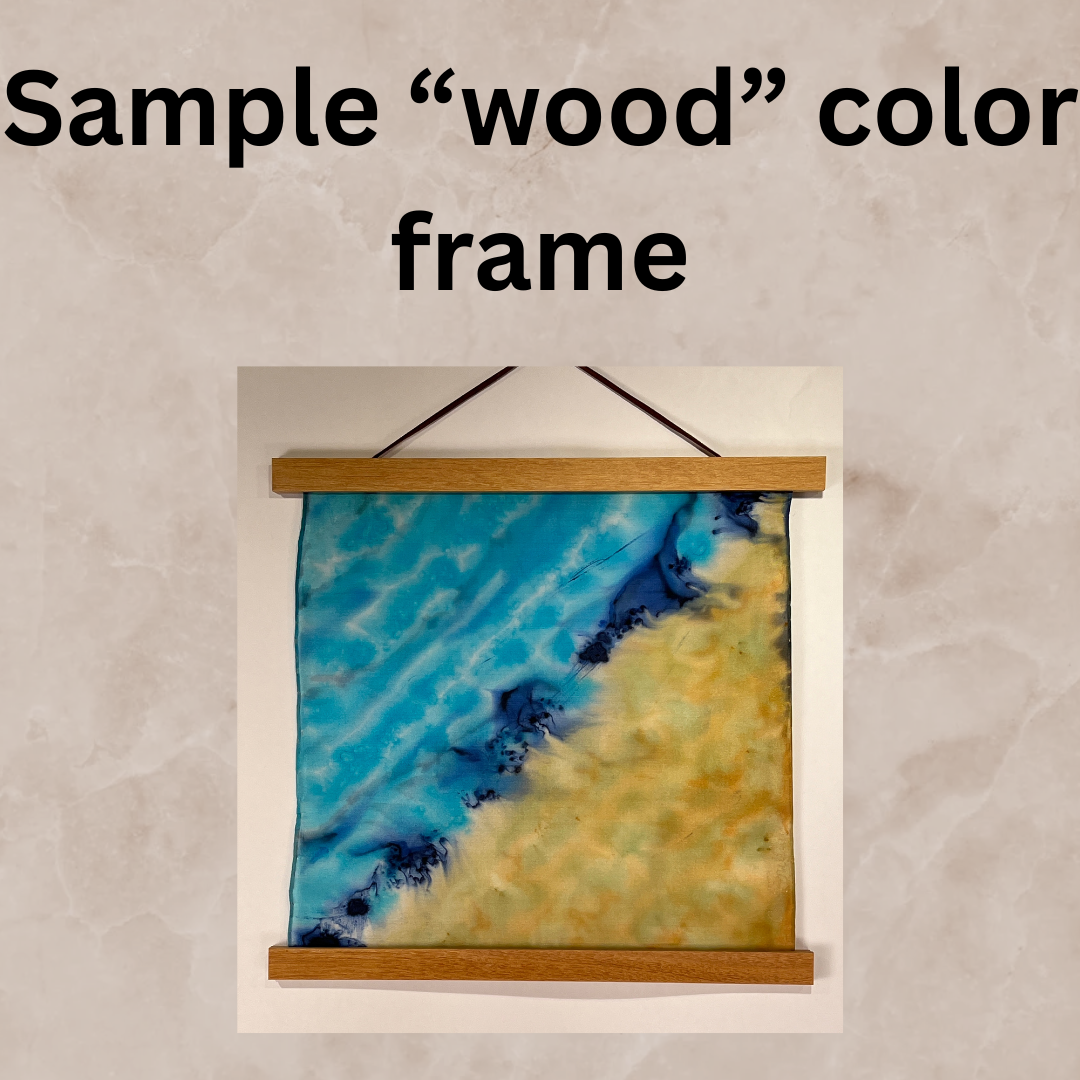"Mountain Summer Moonrise” - Hand-dyed Silk Wall Hanging  - $125