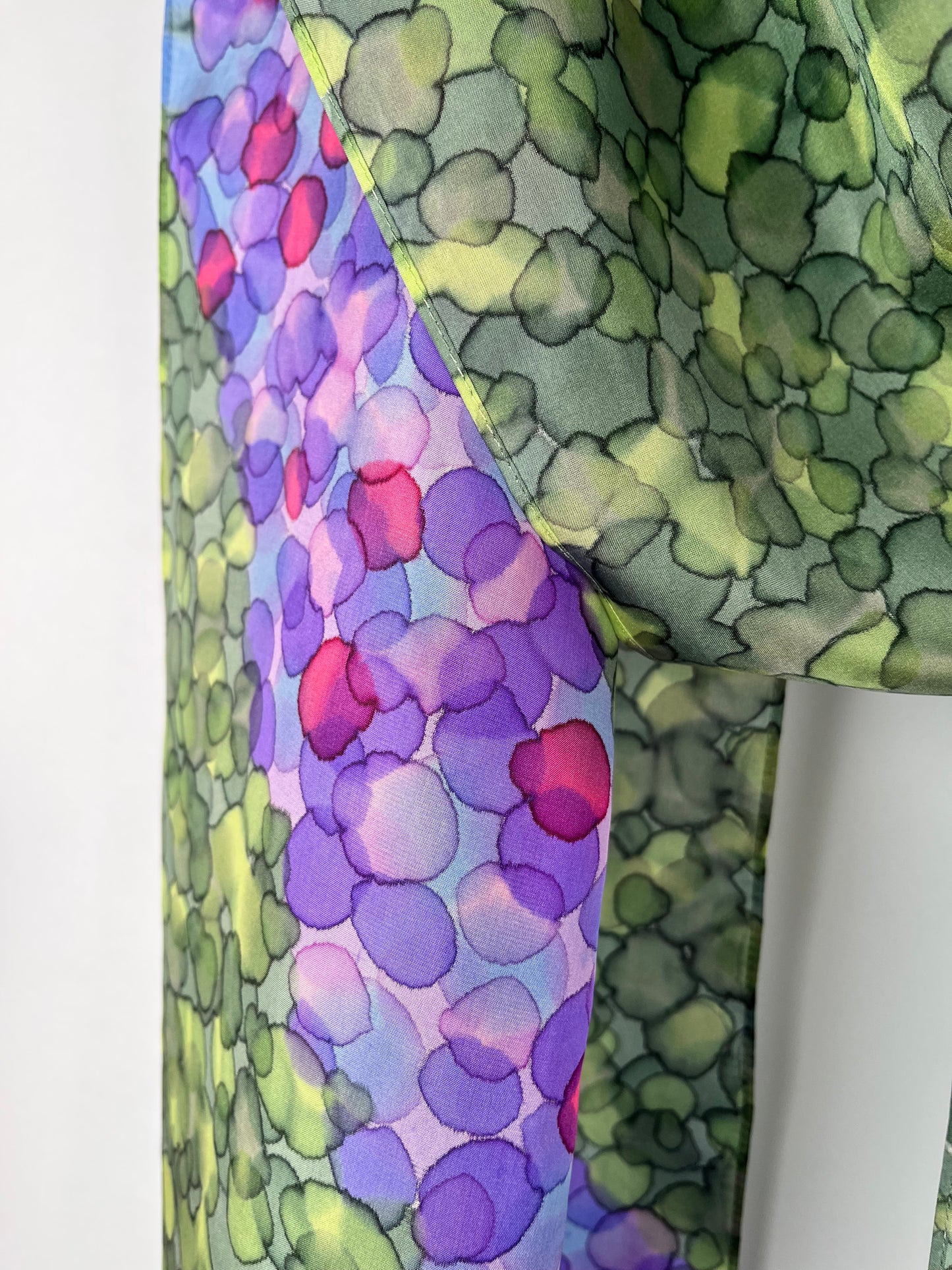 "Purple Primrose Path" - Hand-dyed Silk Scarf - $115