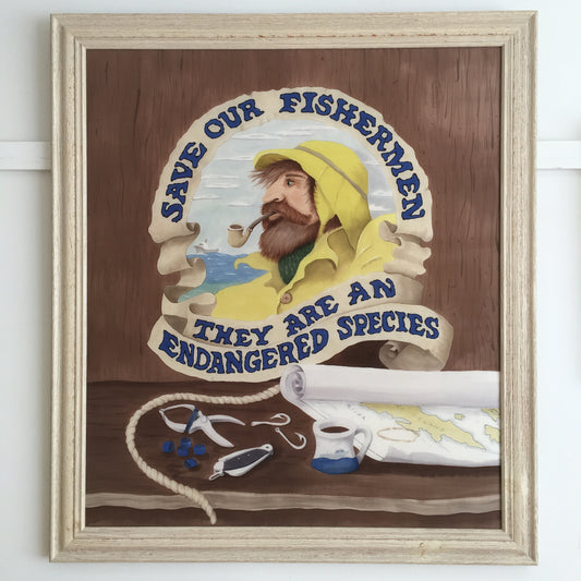 "Save Our Fishermen" - Painting on Silk - $2175