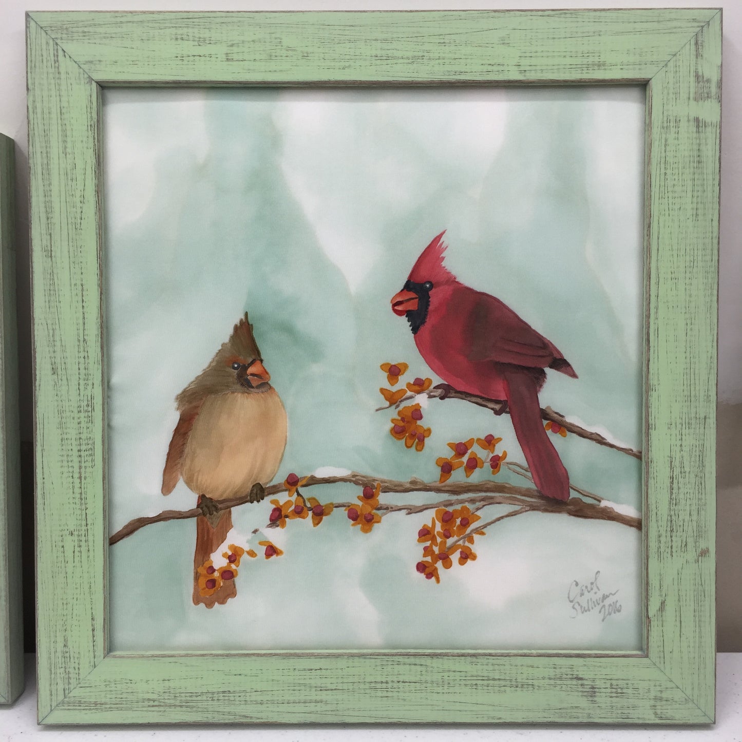 "The Courtship" - Three Paintings on Silk - SOLD