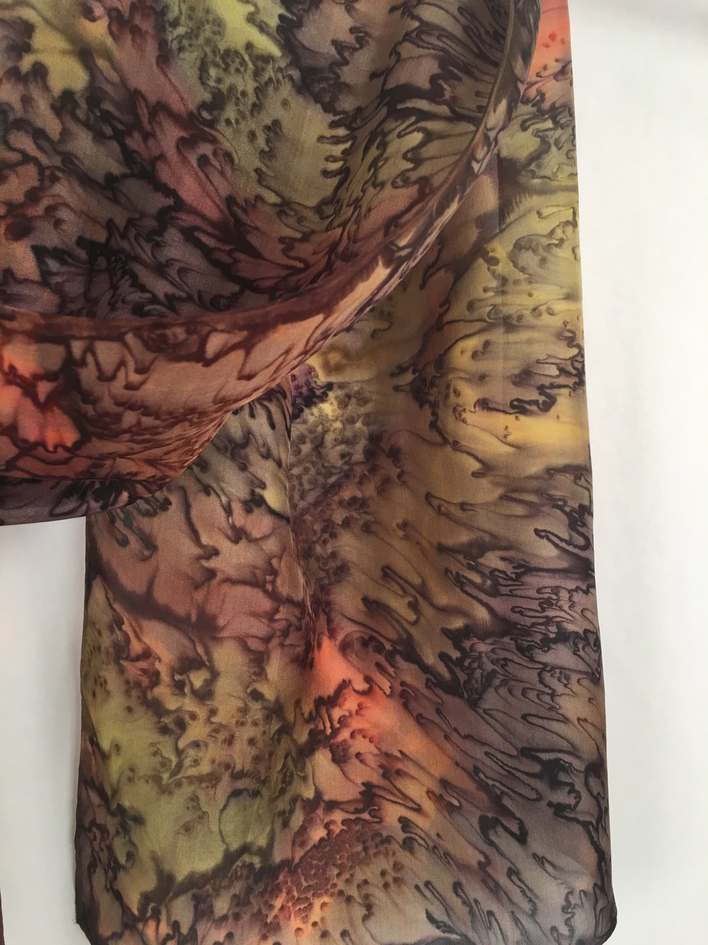 "Autumn Light" - Hand-dyed Silk Scarf - $115