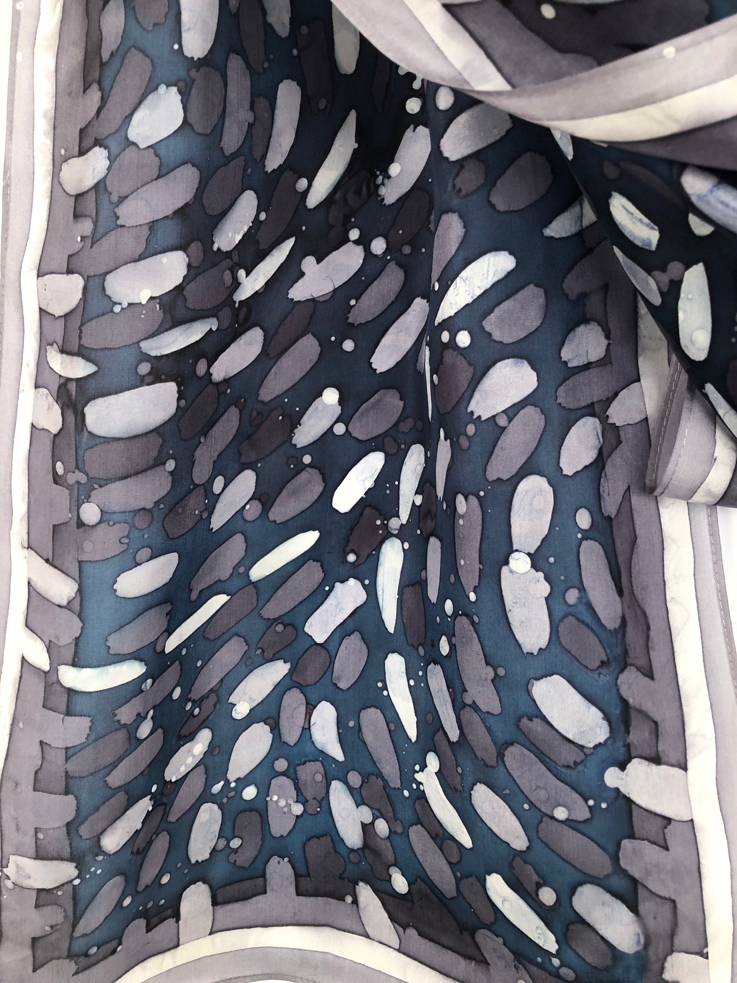 “Sea Spray" - Hand-dyed Silk Scarf - $120