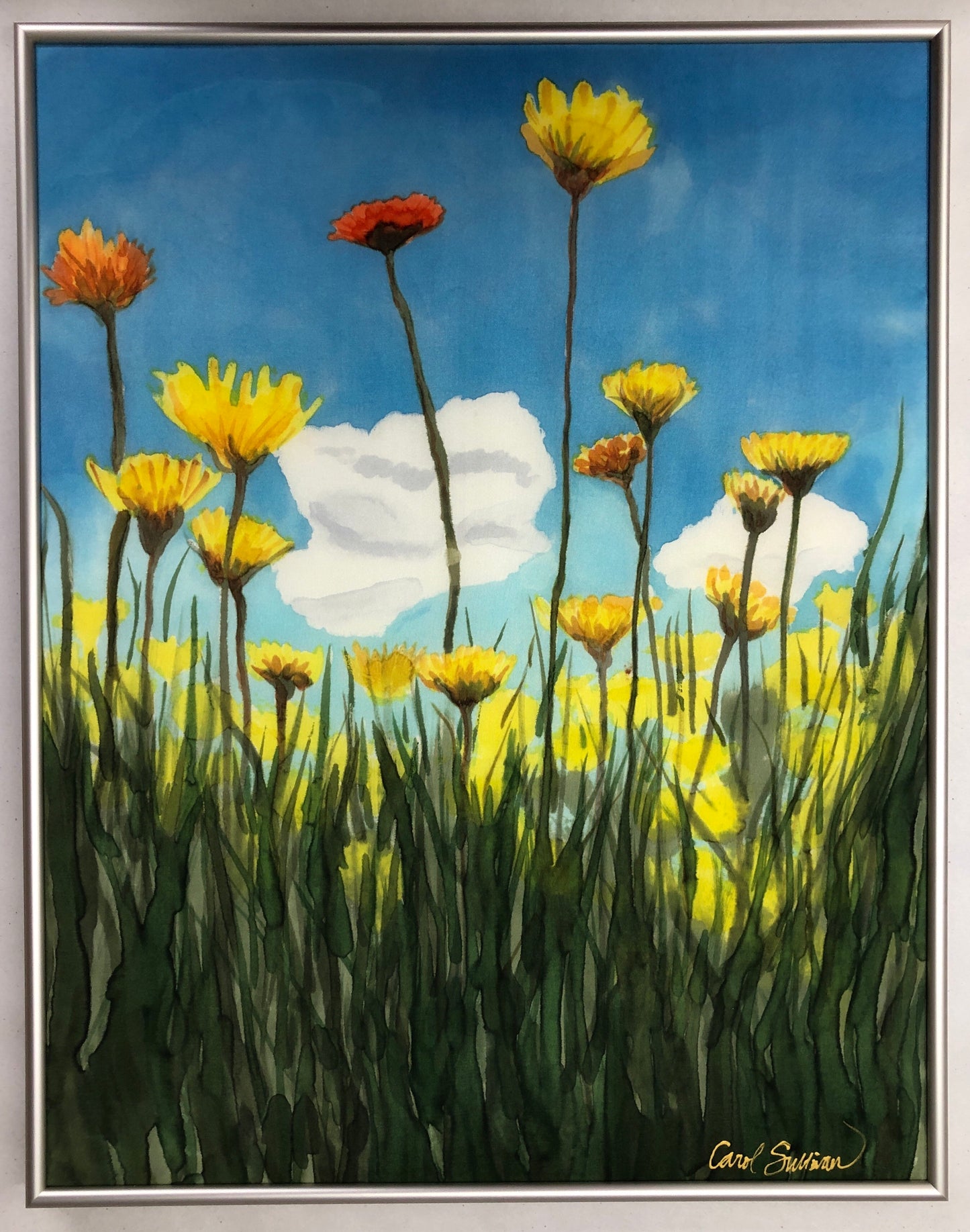 “Wild Flowers” - Painting on Silk - SOLD