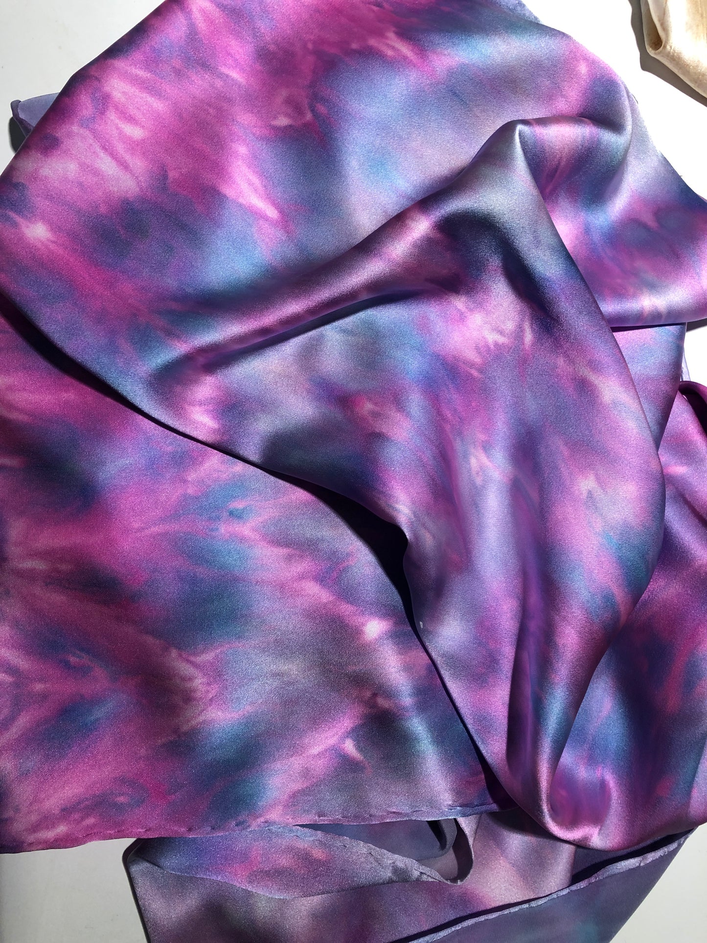 “Aurora Princess" - Hand-dyed Silk Shawl/Scarf - $140