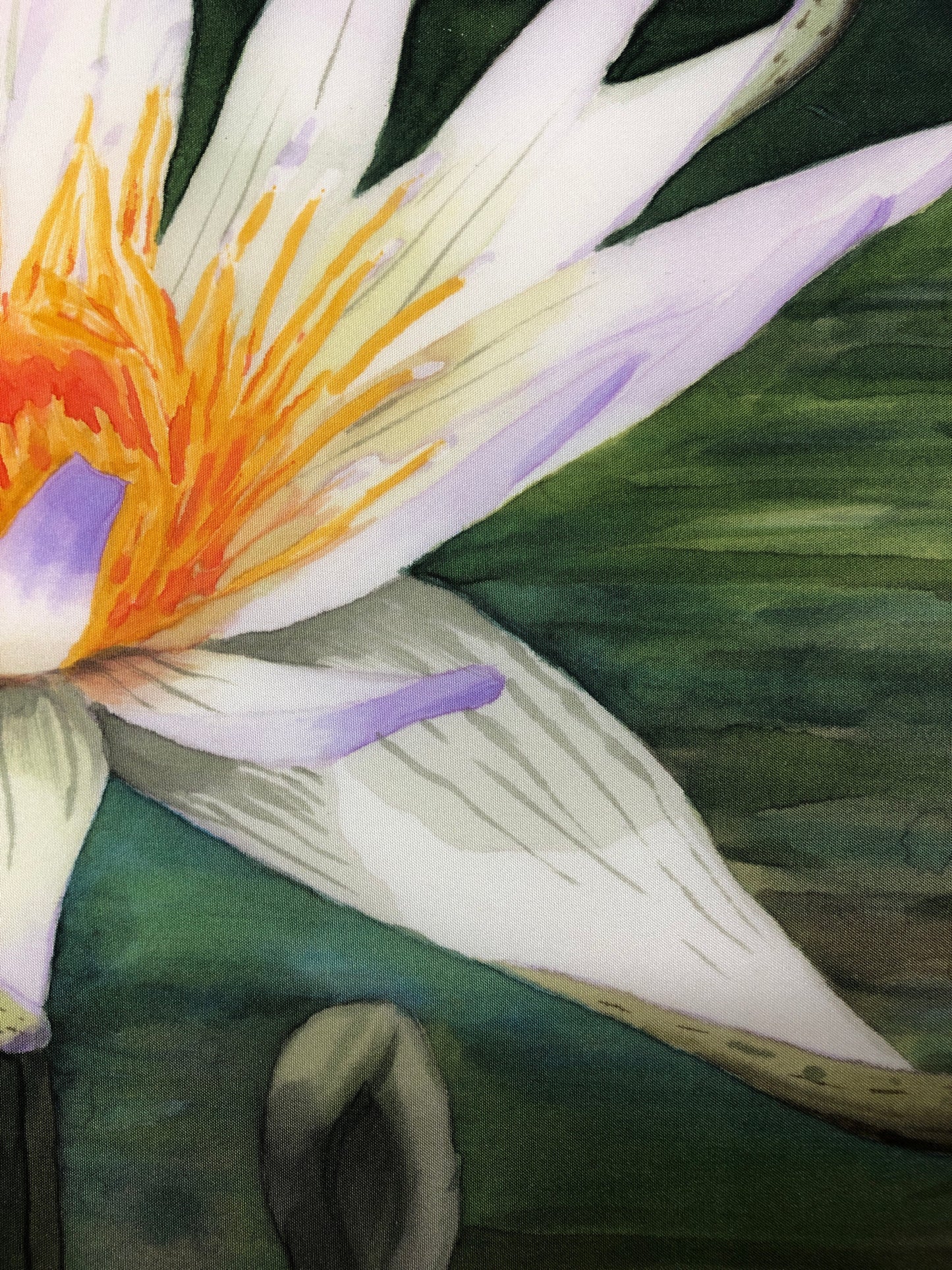 “Water Lily” - Painting on Silk - SOLD
