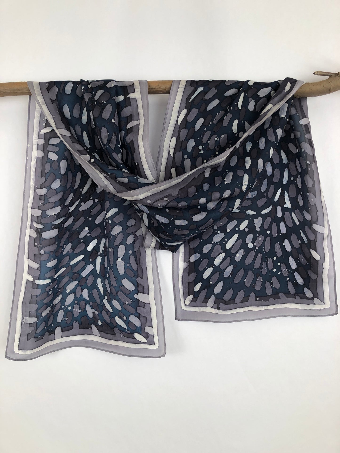 “Sea Spray" - Hand-dyed Silk Scarf - $120